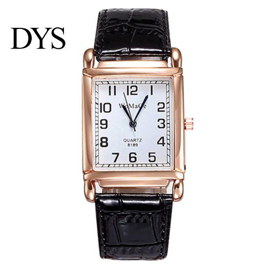 Watch Wrist Square Case Comfortable Alloy Unisex Casual Quartz Wristwatch for Daily Life Analog