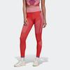 Adidas X Stella McCartney Color Block Listrado Leggings de Yoga Mulher Leggings Laranja Vermelho HG8787