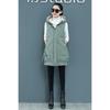 New Women's Mid-Long Padded Vest Jacket, Winter Warm Down Cotton Waistcoat Outerwear For Women
