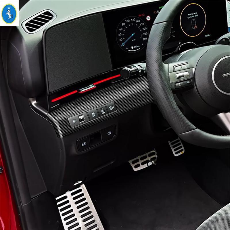 Control Panel / Window Lift Button / trument Panel Head Lights Button Cover Trim For Hyundai KONA 2025 2026 Accessories