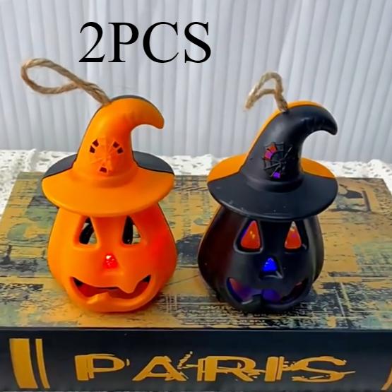 Lanterna de Abóbora LED Cabeça de Caveira Lanterna Pequena de Mão Festa Adereço Engraçado Itens de Decoração