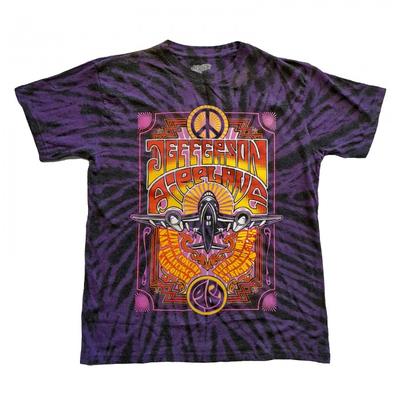 Camiseta Unissex Adulto Jefferson Airplane Ao Vivo Em São Francisco Tie Dye