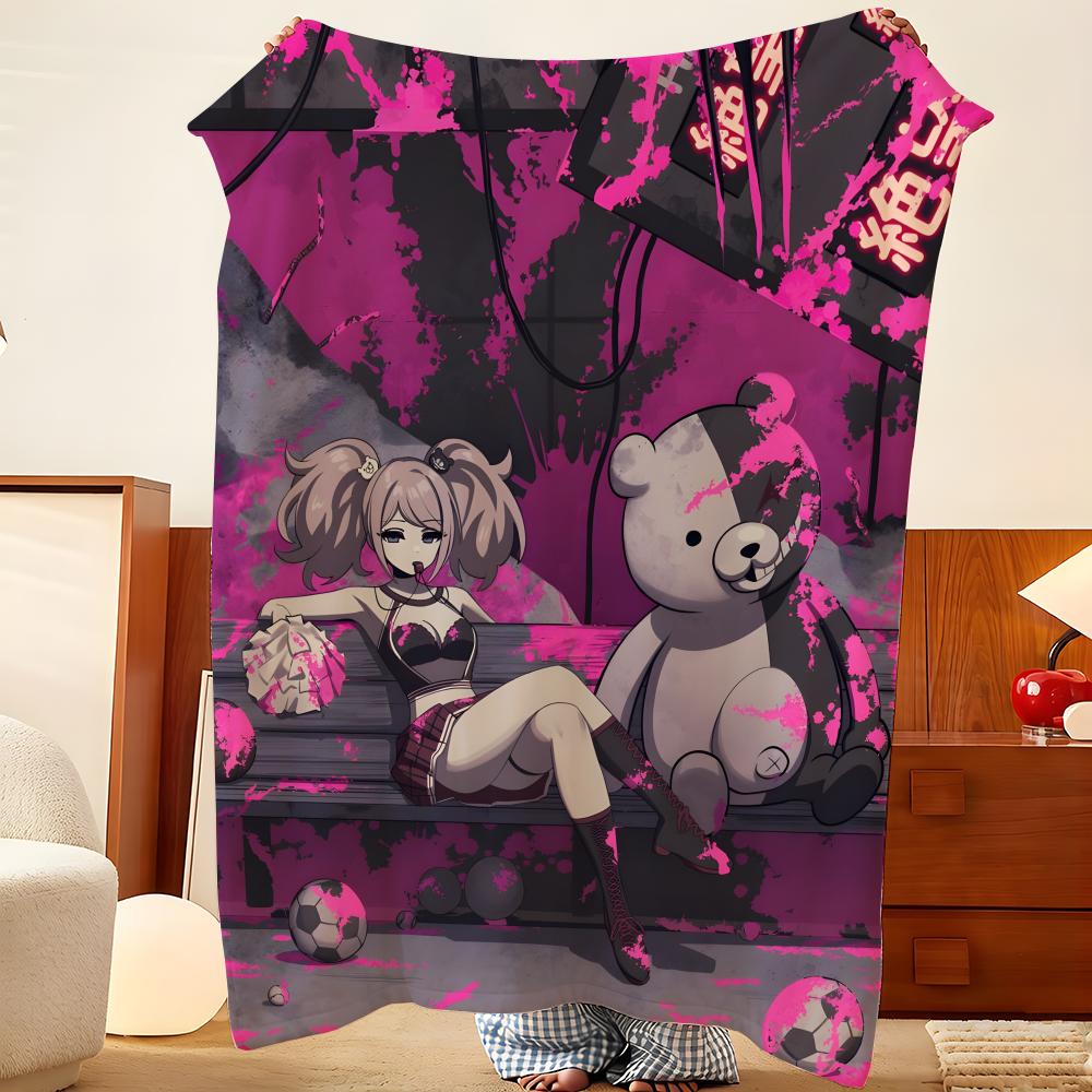 Spiel D-Danganronpa Wurf Flanell Überwurfdecke, Leicht Gemütlich, Strapazierfähig Waschbar niedlich Cool