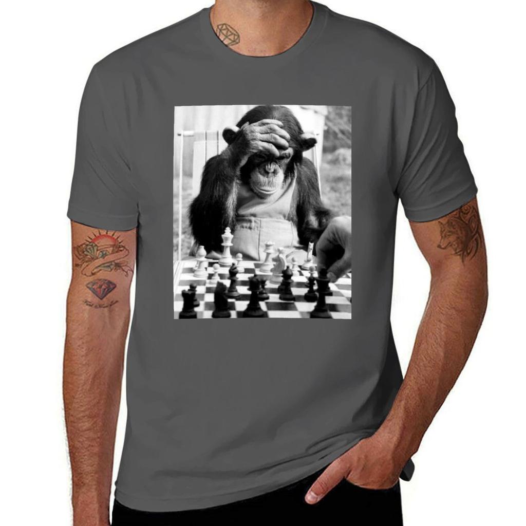 Monkey Play Chess Tshirt Quick Dry Outdoor Sports Tshirt