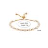 18K Gold Plated Freshwater Pearl Adjustable Pull-Through Bracelet Women Lightweight Luxury Handmade Beaded Jewelry