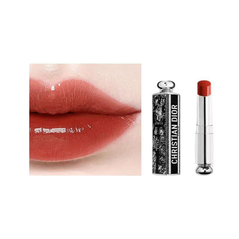DIOR Paris Map Limited Glamor Lipstick Lipstick Mirror Surface Silky Moisture Boosting Color Luxurious Paris Map +008 Lucky Man Tomato Brick Red красный