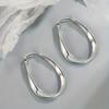 Silver Mobius Loop Earrings with Elegant Retro Style Suitable for Women's Daily Party Earrings