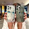 Anime Girl Line Art Couple Phone Case for iPhone 17 16 15 14 13 12 11 16E Series Pro Max Plus Double Layer Protection