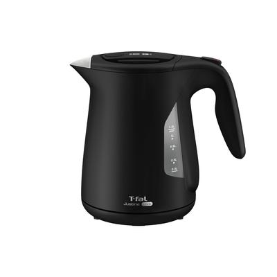 Czajnik elektryczny Tefal o dużej pojemności z blokadą przecieku gorącej wody i oszczędzaniem pary KO5908JP 1,2 l „Justin Black”