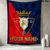 Custom Name Ca Osasuna Wall Tapestry Aesthetic Wall Hanging Printed Fabric Blanket Decorative Tapestries for Bedroom Living Room Home Decor