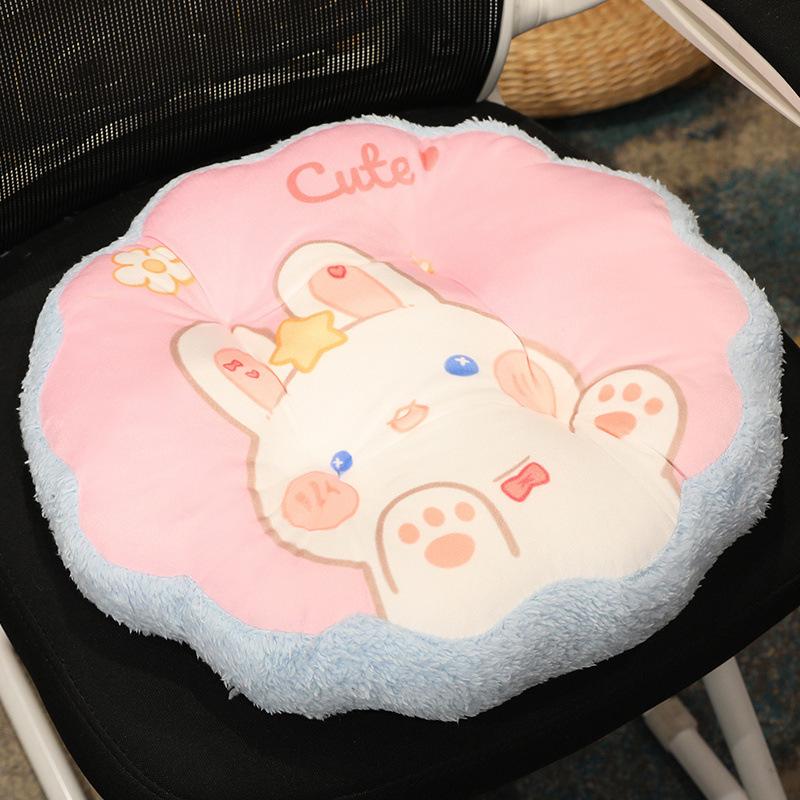 Girl Heart Cute Children'S Chair Seat Cushion Student Classroom Plush Warm Fart Cushion Winter Office Backrest Chair Cushion