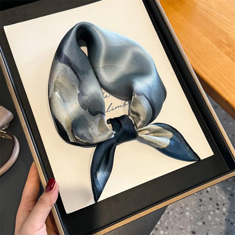 

100% Шелковый Шарф Пионовый Цветочный Узор Квадратные Шарфы для Женщин Палантин Косынка Тутовый Шелк Бандана Модная Повязка на Голову Хиджаб 53x53cm