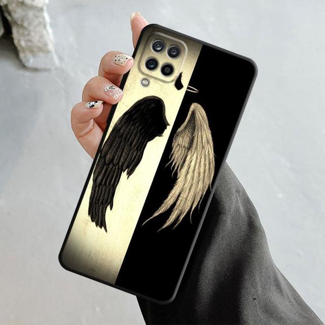 Carcasa de telefon pentru Samsung Galaxy A70 A70s A50 A30s A04s A20s A20e A02 A02s A03 A42 M52 M31 M04 Husa fetita cu aripi de inger si demon