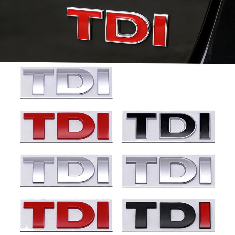 RUNTB1 3D Metal TDI Car Trunk Sticker For VW Golf Polo Tiguan, Touareg Car Modification Parts