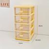 Purple Desktop Storage Box Organizer with Drawers Clear Plastic Office School Stationery Makeup Cosmetic Jewelry Storage Boxes