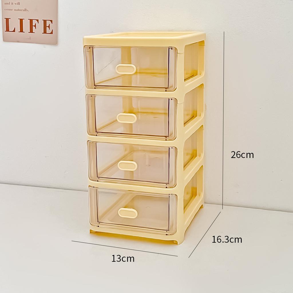 Purple Desktop Storage Box Organizer with Drawers Clear Plastic Office School Stationery Makeup Cosmetic Jewelry Storage Boxes