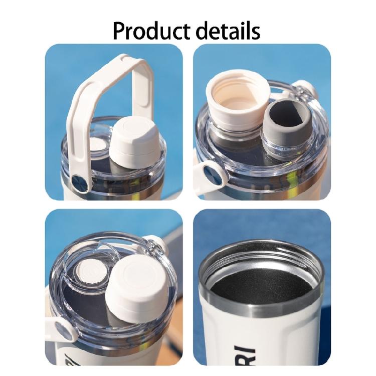 800Ml Nonrust Steel Vacuum Water Bottle With Leak Proof Seal And Ergonomic Handle For Travel Hydrations