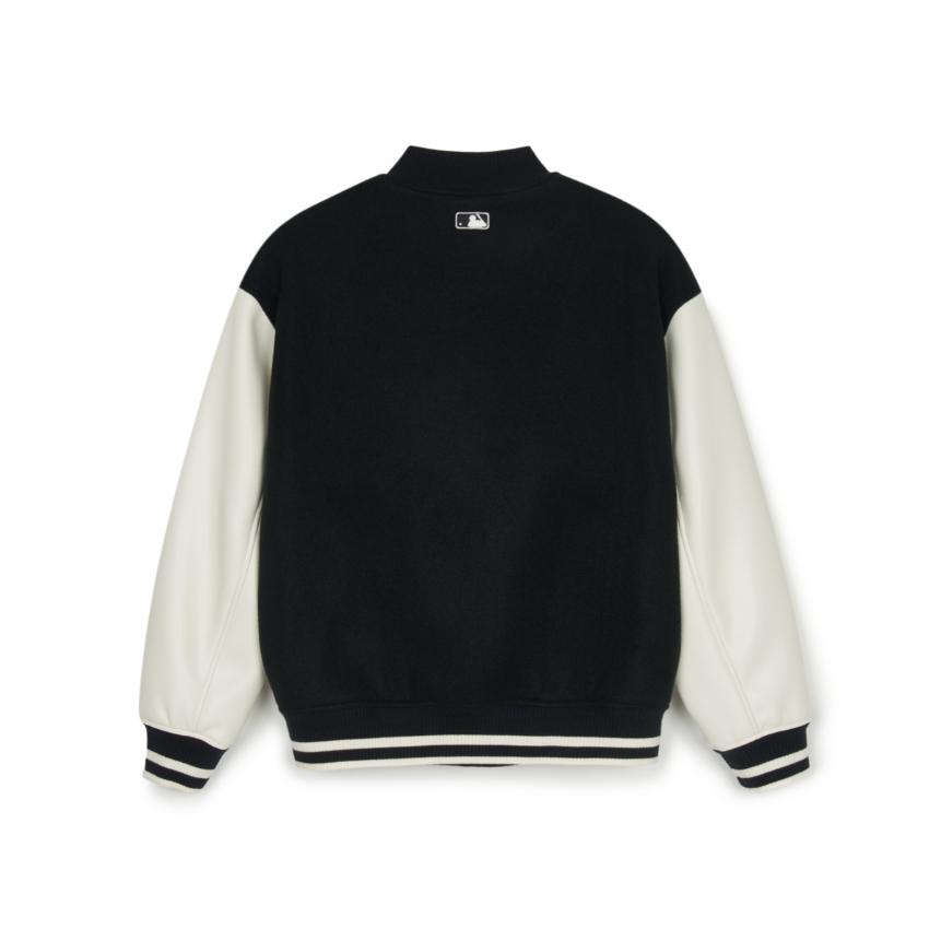 Giacca Casual Moda Semplice a Manica Lunga MLB Varsity Logo New York Yankees Unisex Nero 3AJPV0151-50BKS