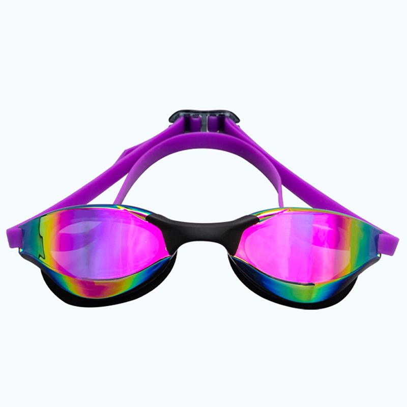 Professional Adult Swim Goggles Waterproof Fog-Proof Racing Goggles Men Women Cool Silver Plated Swimming Equip