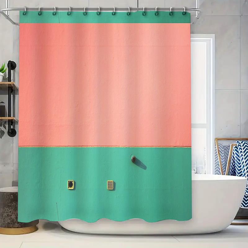 

Bathroom Shower Curtain Waterproof Vintage Floral Pattern Farmhouse Decor Fabric Liner Set W60H190(CM)-1 Pcs