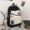 Letter Fashionable Pattern Students Large Capacity Backpack Pendant With