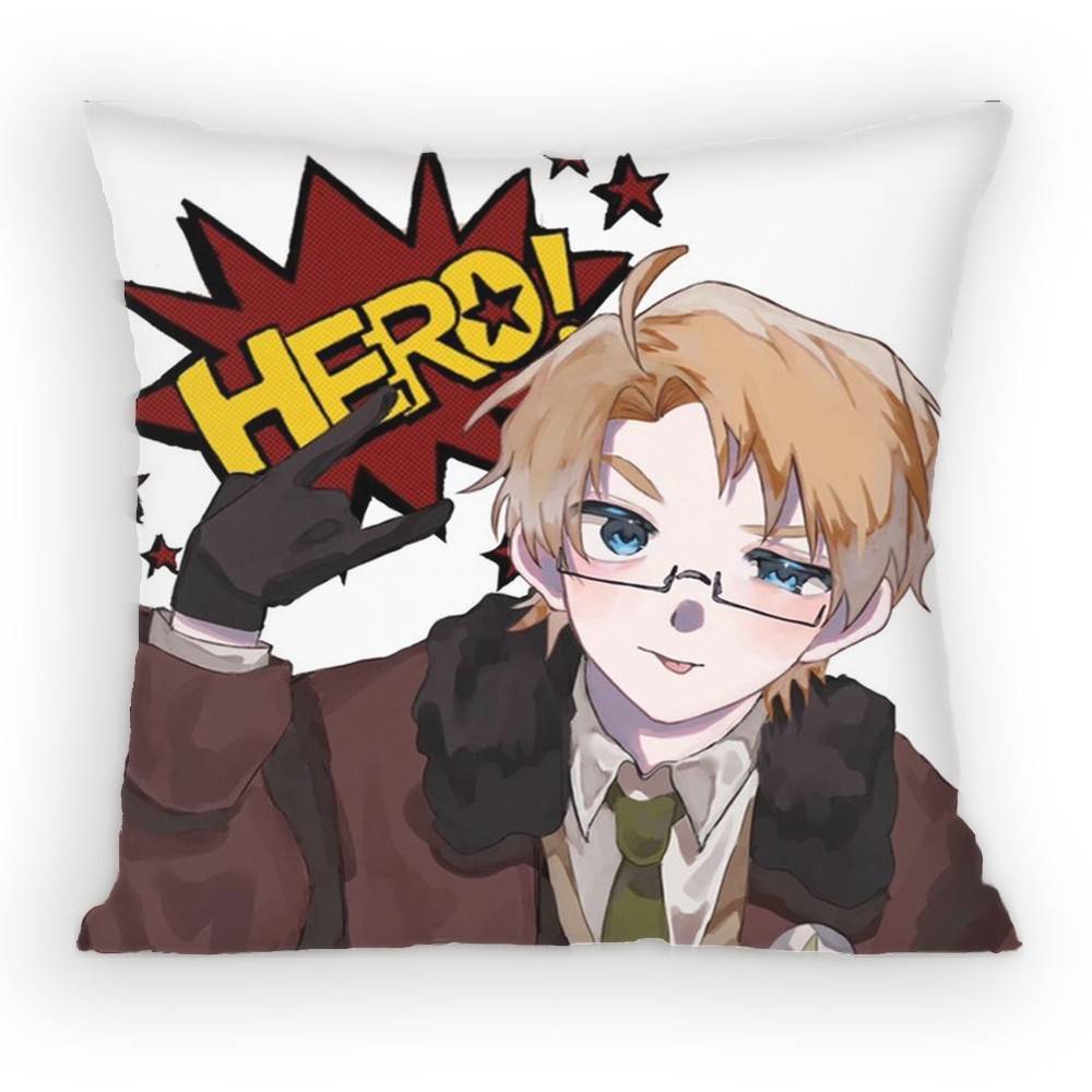 Anime Hetalia WorldStars Alfred F Jones Pillow Case Sofa Living Room Bedroom Headboard Backrest Cushion Square Cushion Nap Time