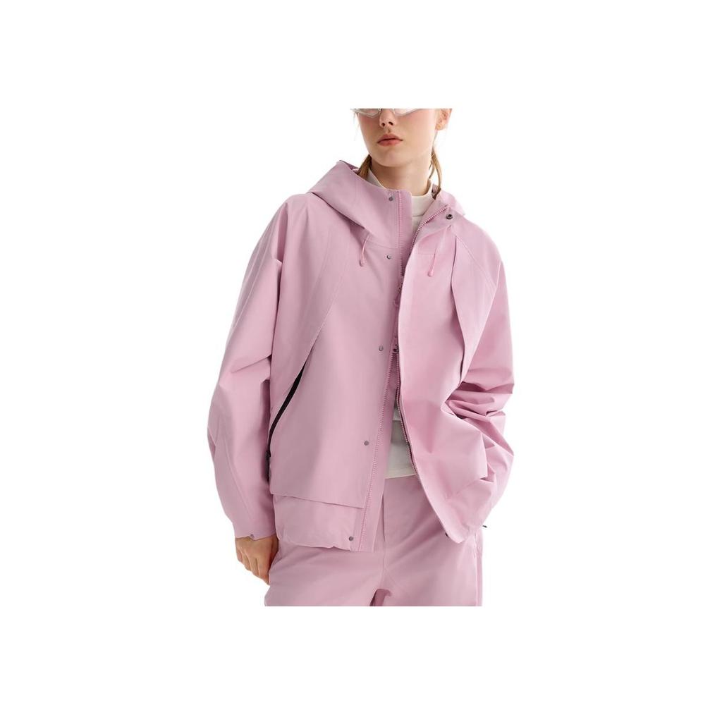 New FILA Fitness Hiking Water Resistant Windproof Breathable Windbreaker Jacket Unisex Dark Cherry Blossom Pink A51M441703F-PK