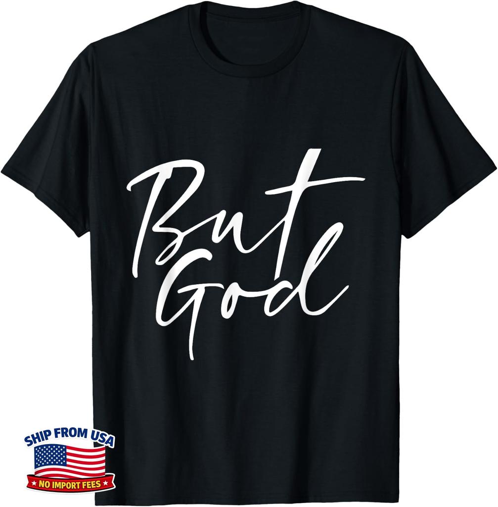 But God - Religious Christian Jesus Icon Faith Hope - Thin T-Shirt