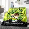 1pc Ben Alien Force Flannel Blanket for Super Soft Cute Comfort Blanket for Travel Bedding Couch Sofa Blanket Y73062