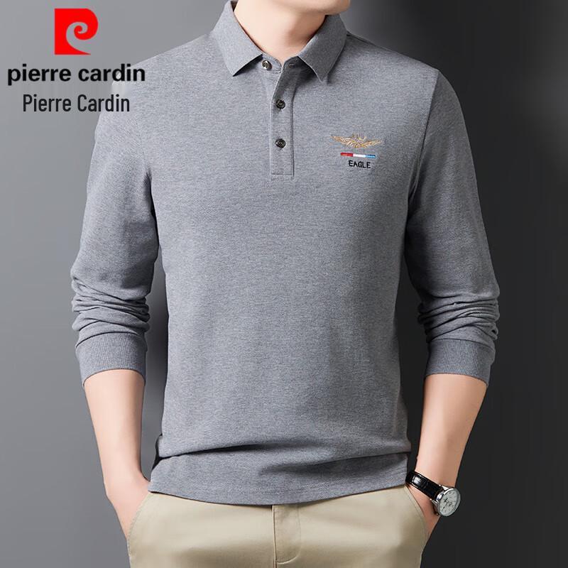 

Мужская хлопковая рубашка-поло с длинным рукавом Pierre Cardin 100% хлопок XL/52