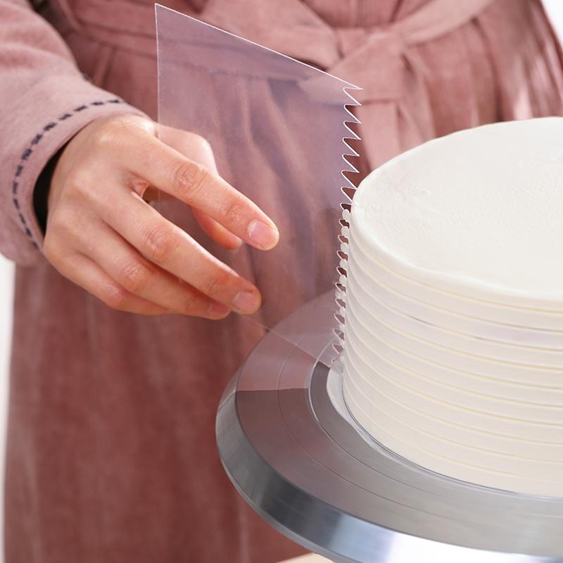 9 Pcs/Set Cake Scraper Mousse Cream Spatula Edge Smoother Cutter Pastry Tools 9 piece set