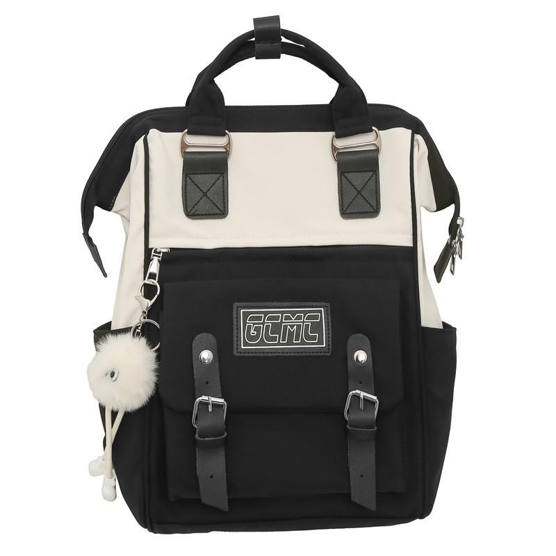 2023 Новый студенческий рюкзак для девочки Инс Ветер Корейский стиль Рюкзак серии Лес Колледж Ветер Харадзюку Дорожная сумка чёрный