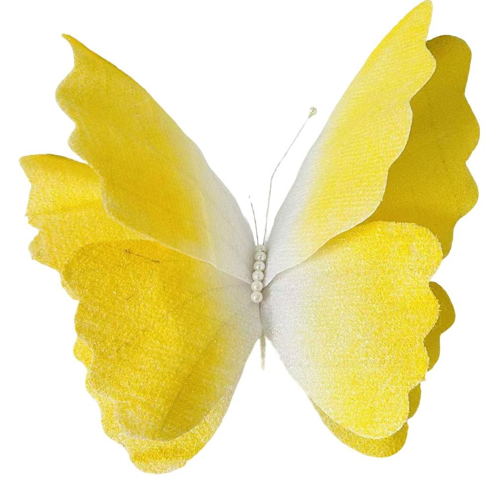 50cm Butterfly Wedding Decorations Gradient Color Design Three-Dimensional Structure Three-Dimensional Mesh Ornaments жёлтый