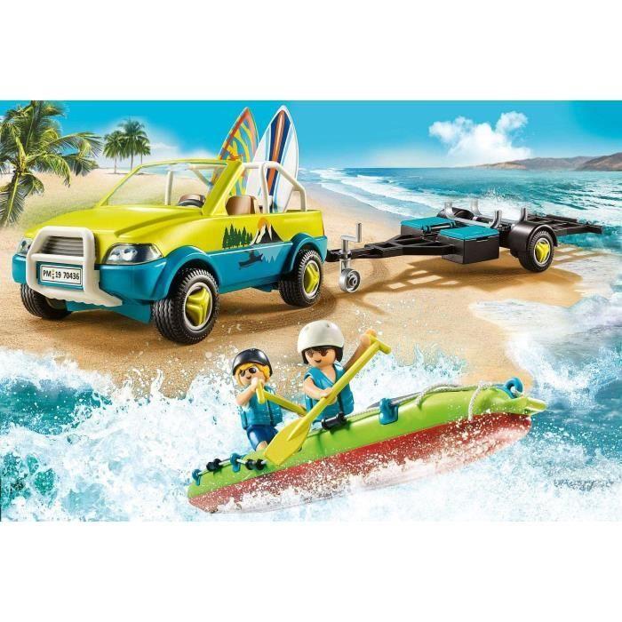 Playmobil - 70436 - voiture avec canoë - family fun - plastique - enfant - rose