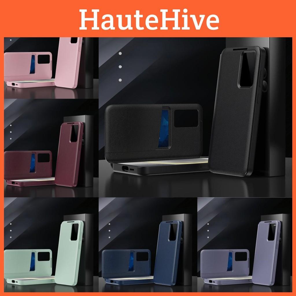 Window Smart View Leather Phone Case With Card Slot For Samsung Galaxy S25 5g