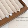 Heart Zircon Stud Earrings - Fashionable, Versatile, Romantic INS Style