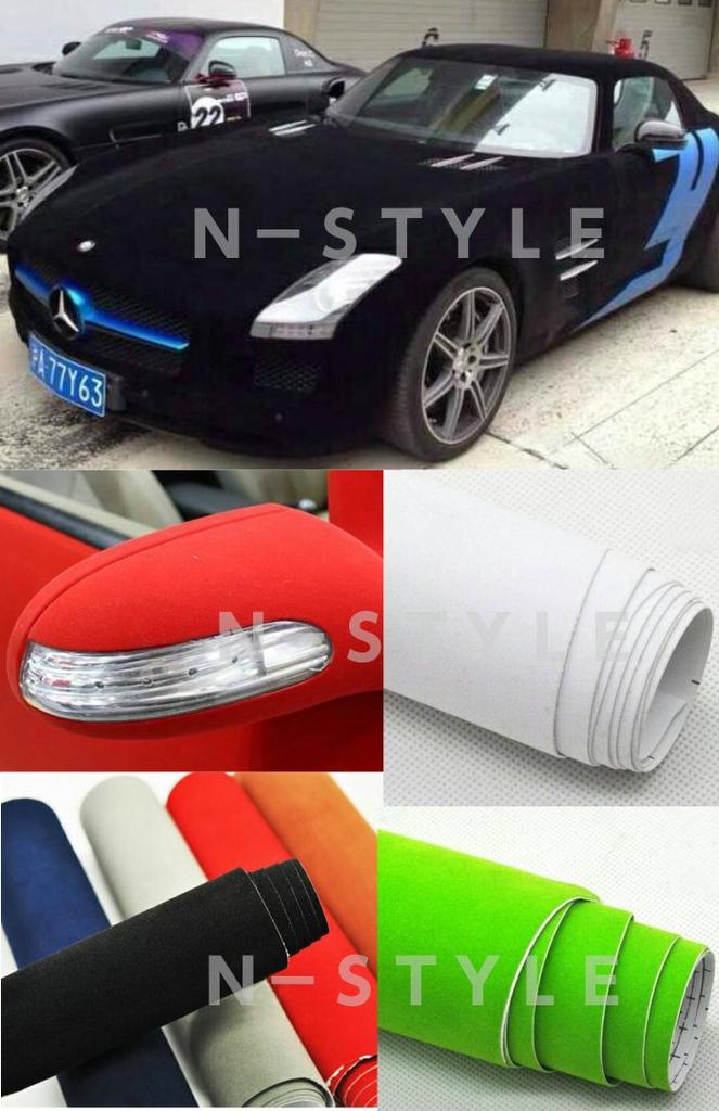 cutting sheet 135cm x 30cm Black for interior use Suede-like