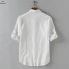 Men's Casual Cotton Linen Short-Sleeve Shirt - Summer Loose Fit Top