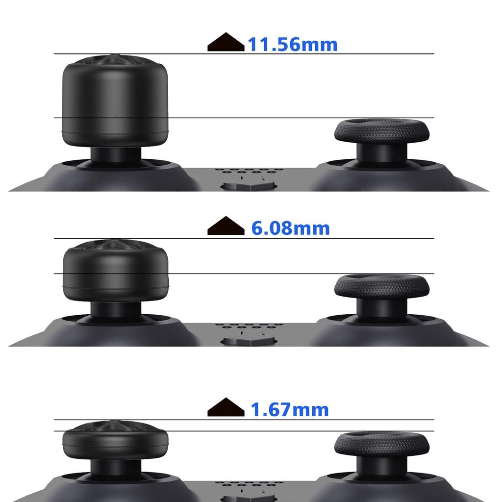 PlayVital Thumbstick Caps Compatible with Xbox Series Xbox Xbox One and Switch Pro Controllers Features 3 Height Convex and Concave Surfaces Pentagram