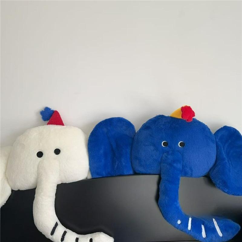 Elephant Sofa Pillow Kawaii Plush Home Decorate Office Lumbar Cushion Bedside Backrest Pillow