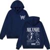 Arcangel La 8va Maravilla Album Tour Print Hoodie neutral Oversized Pullover Long Sleeves Loose Casual Fashion Sweatshirt
