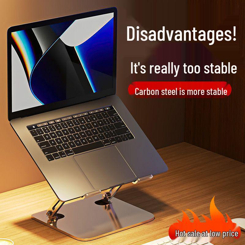 Silent Laptop Cooling Stand – Universal Stable Desktop Riser In Carbon Steel for Office & Learning