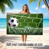 Sports Theme Soft Beach Towel Personalized Custom Name Text Towel Portable for Beach Pool Travel