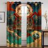 Chinese Shanghai City Girl Cheongsam Opera Window Curtains Kids Bedroom Living Room Hall Treatments Kitchen Decor Drape Blinds