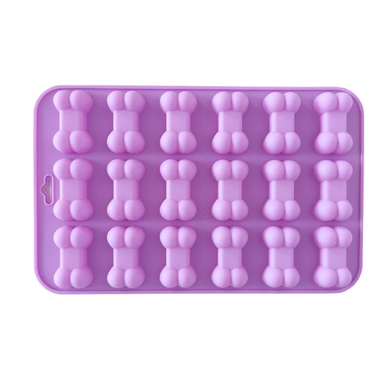 18 Cavity 3D Dog Bone Silicone Cookie Mold Chocolate Candy Ice Cake Mold For Baking Cake Decorating Tools Kitchen Baking Tool