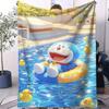 Doraemon Spring Outing Printed Blanket For Office Travel Comfort Leisure Camp Travel Multifunctional Universal Blanket Fan Gift