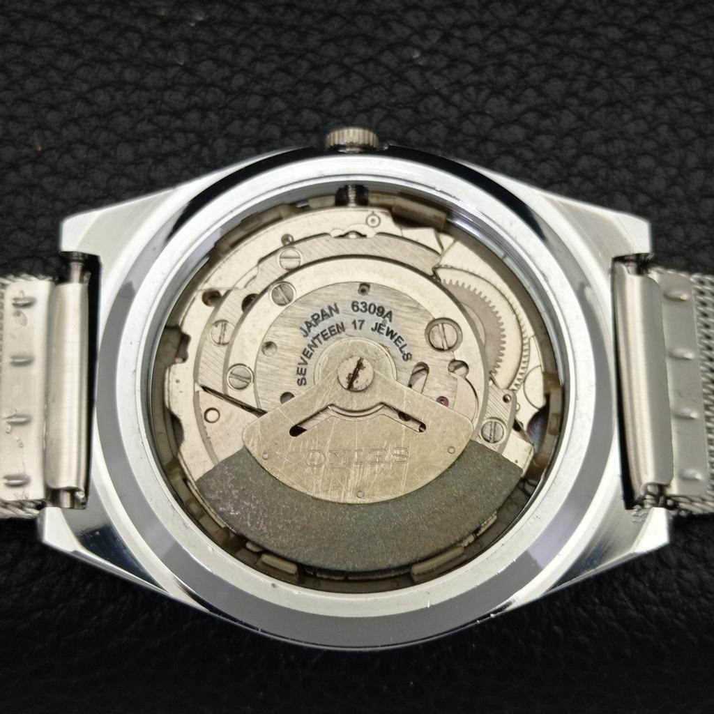 REFURBISHED VINTAGE SEIKO 5 AUTOMATIC 6309A JAPAN MENS RED DIAL WATCH a434688-2