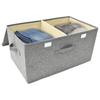 Storage Box Fabric 50 x 30 x 25 cm Gray