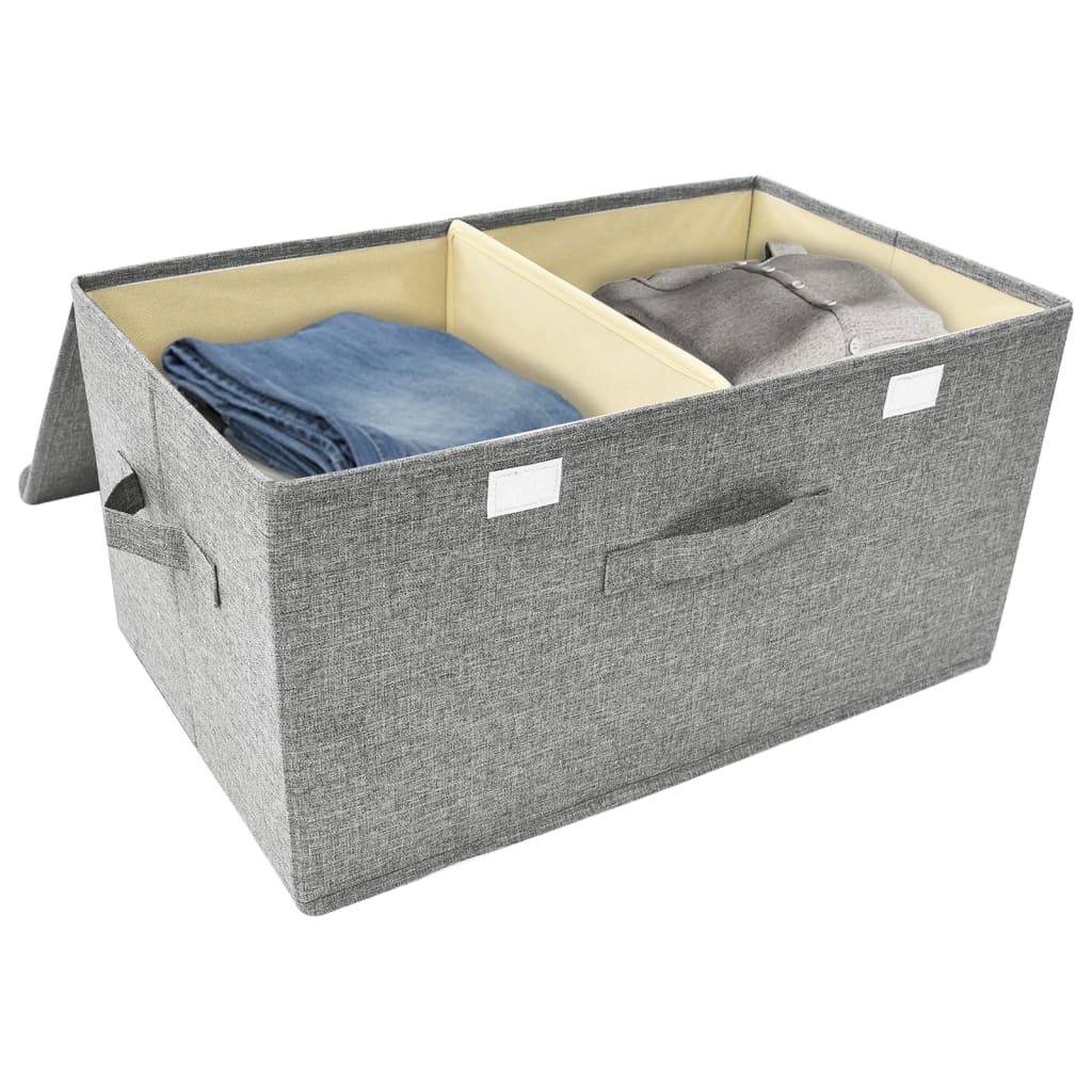 Storage Box Fabric 50 x 30 x 25 cm Gray