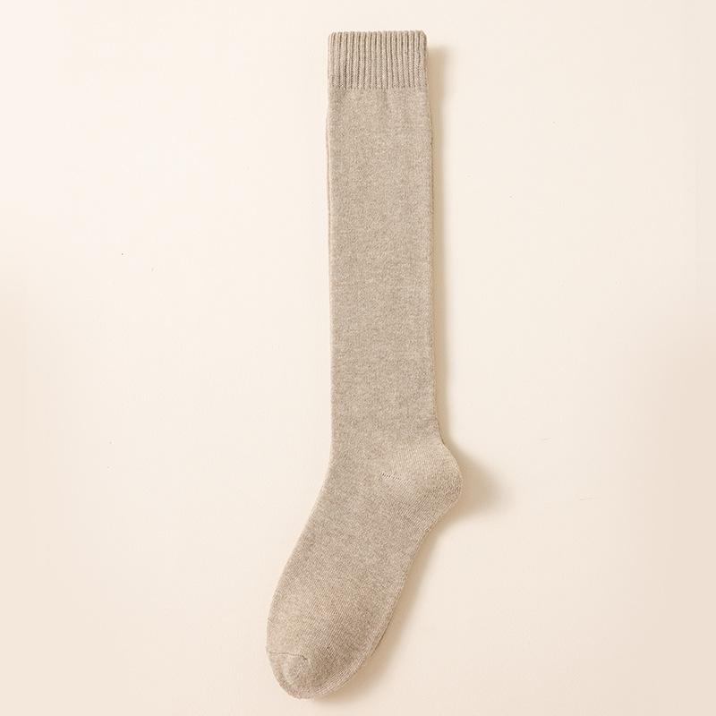 Autumn And Winter Calf Socks Women'S Fleece Thickened Terry Warm Stockings Children'S Medium Tube Socks Tide High Tube Cotton Socks